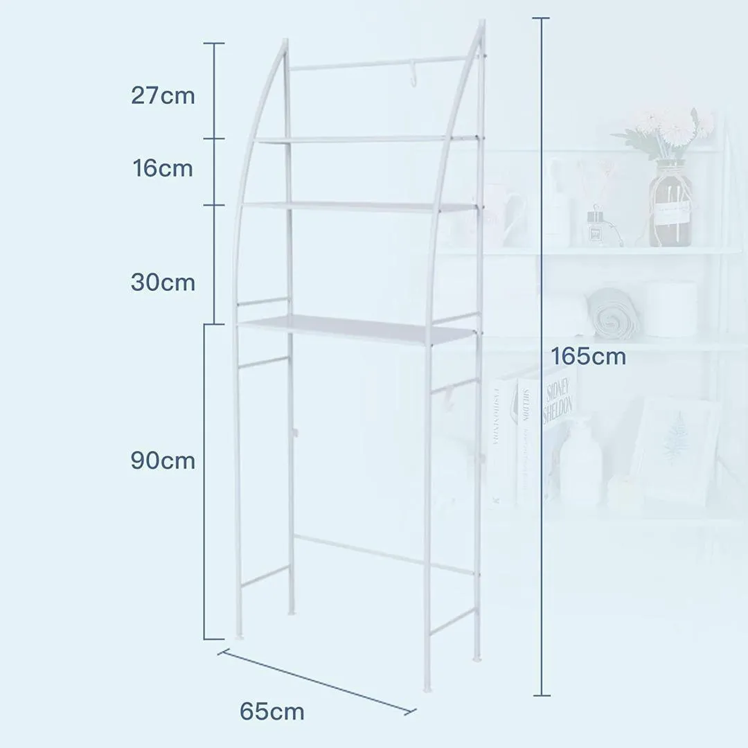 3-Tier Space-Saving Washing Machine Storage Shelf