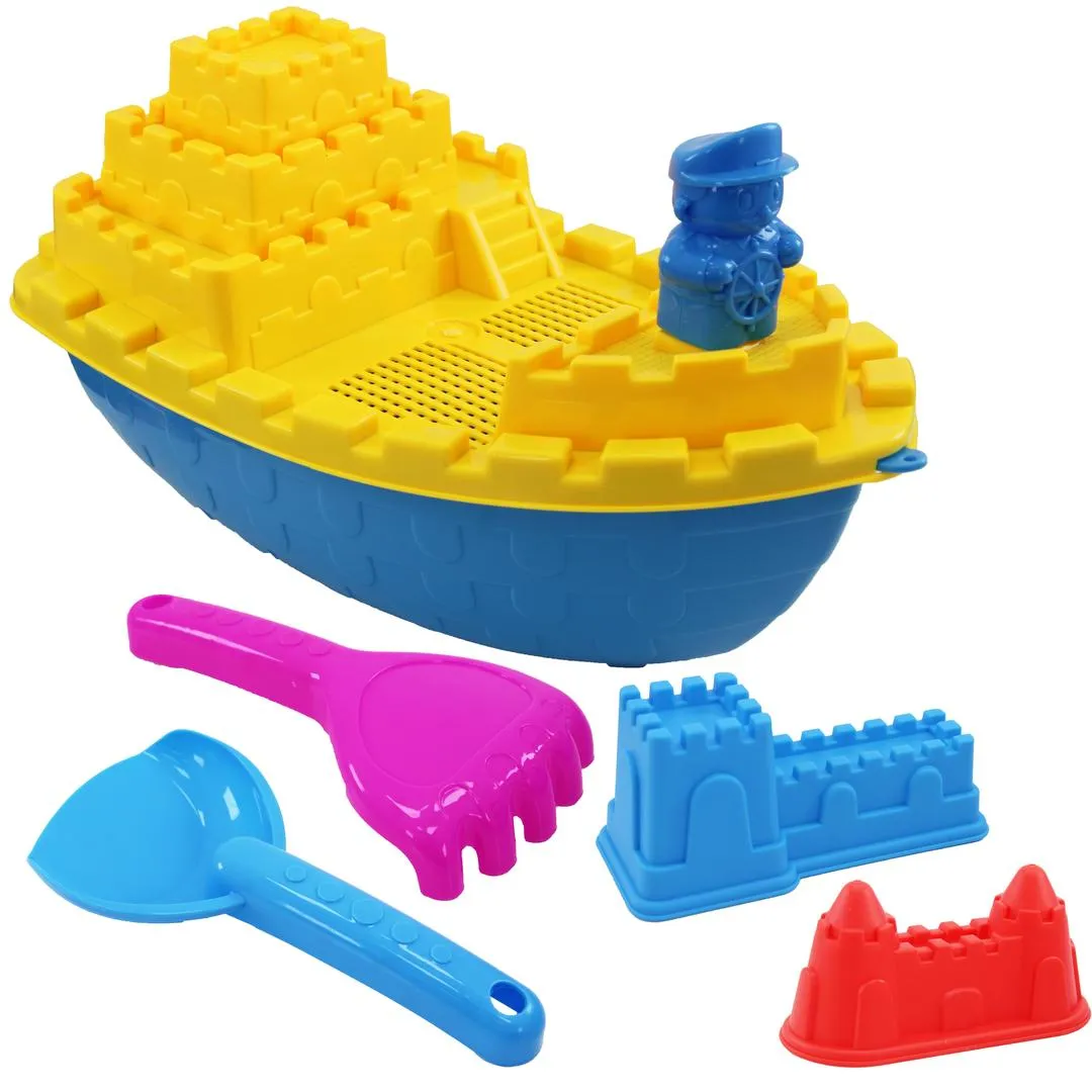 6 Pcs Beach Toys Boat Set for Kids Fun and Safe Play - 909038