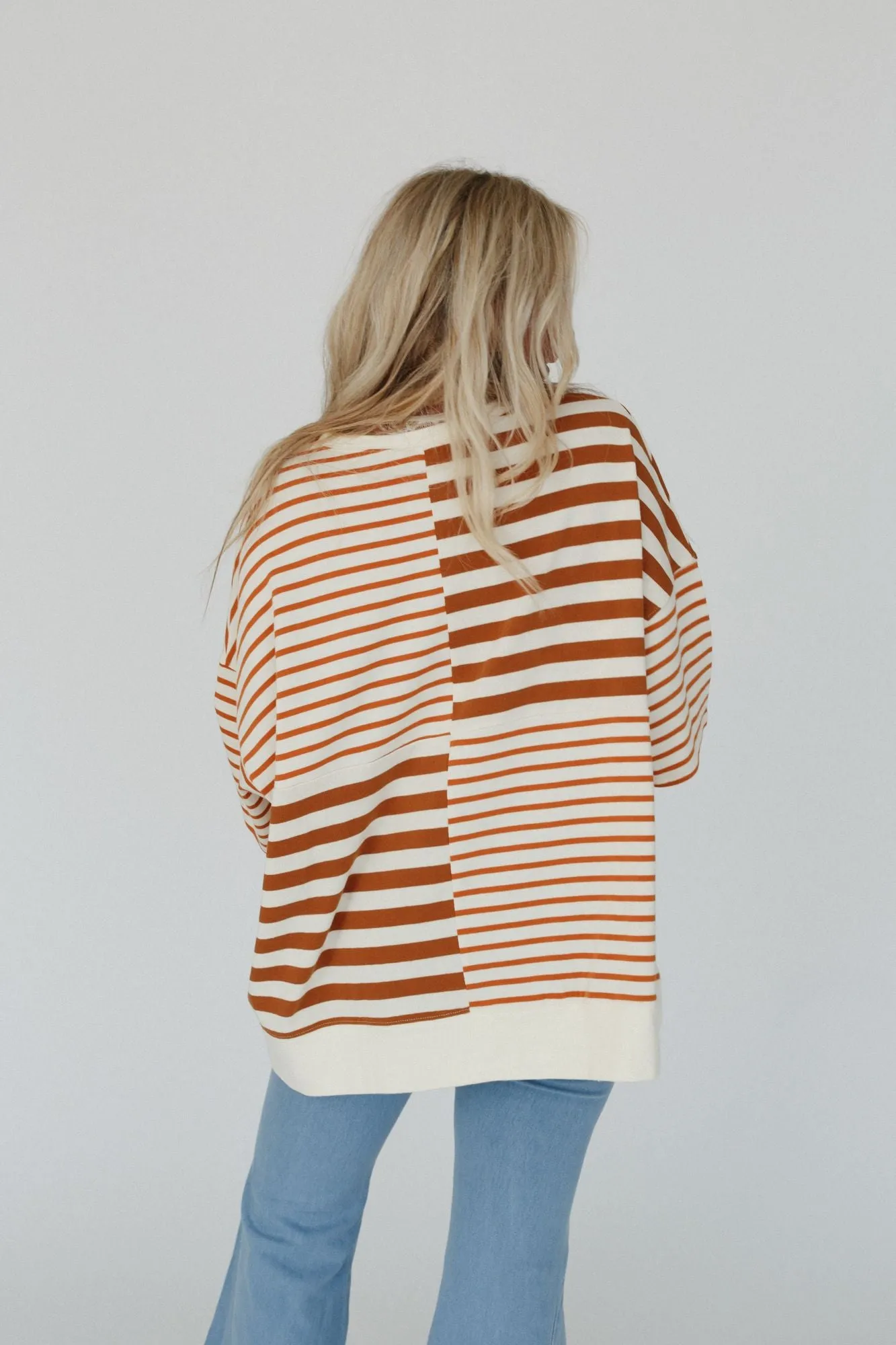 City Stripes High Low Top - Mocha