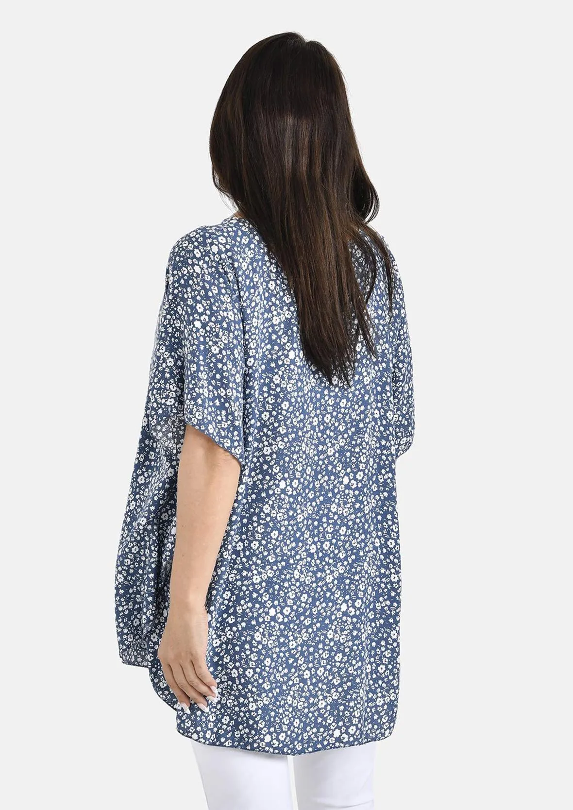 High-Low Hem Printed Top