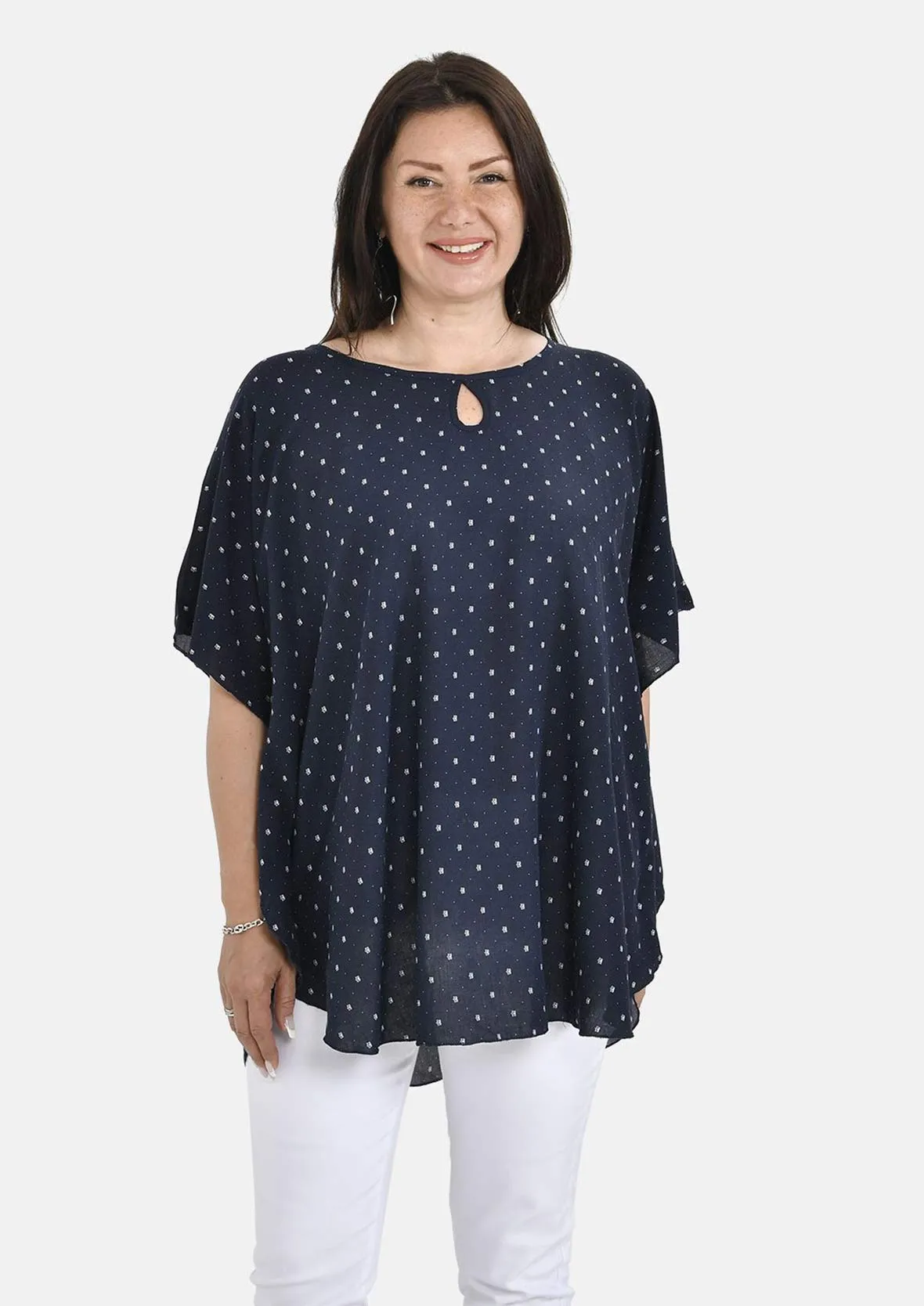 High-Low Hem Printed Top