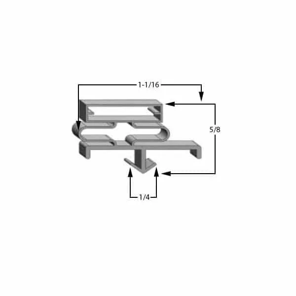 Jordon-Fogel 24 3/4 x 56 1/2 Door Gasket - Size 24-3/4 x 56-1/2 Compatible with Jordon-Fogel GA-115