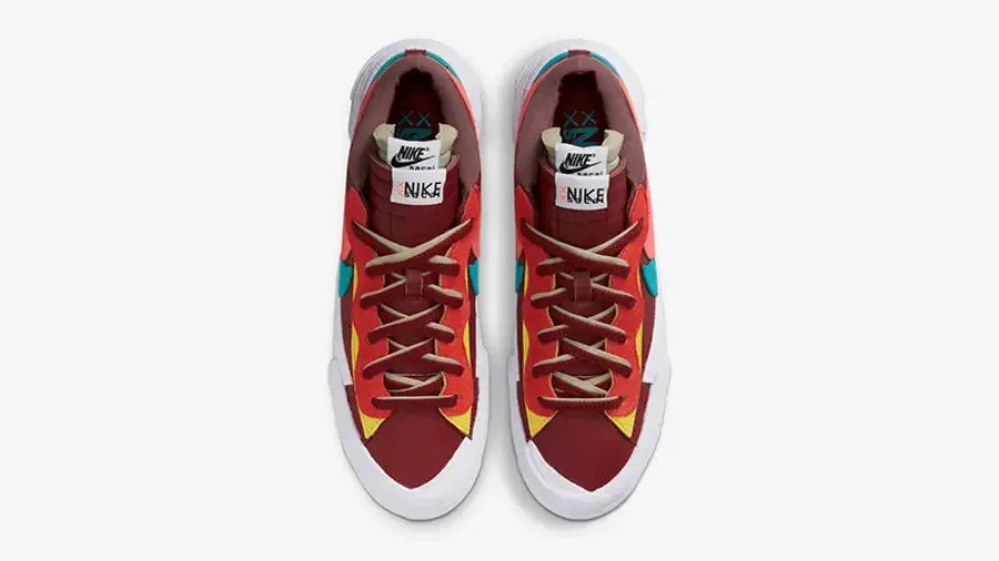 KAWS X SACAI X NIKE BLAZER LOW RED MULTI