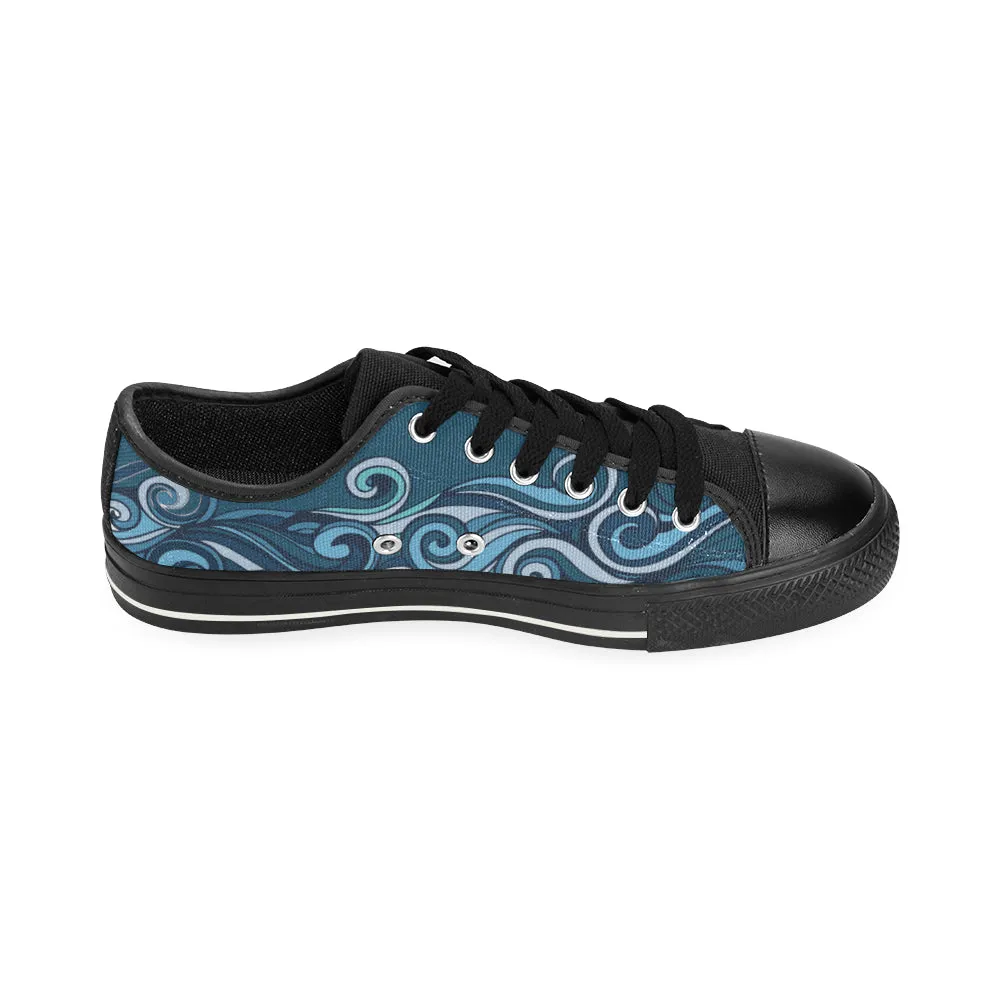 Kid's Aquarius Zodiac Print Canvas Low Top Shoes