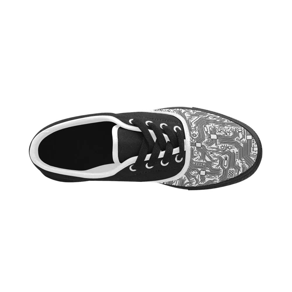 Men's Monochrome Circuit Aries Print Low Top Canvas Shoes