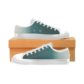 Men's Turquoise Gradient Print Low Top Canvas Shoes