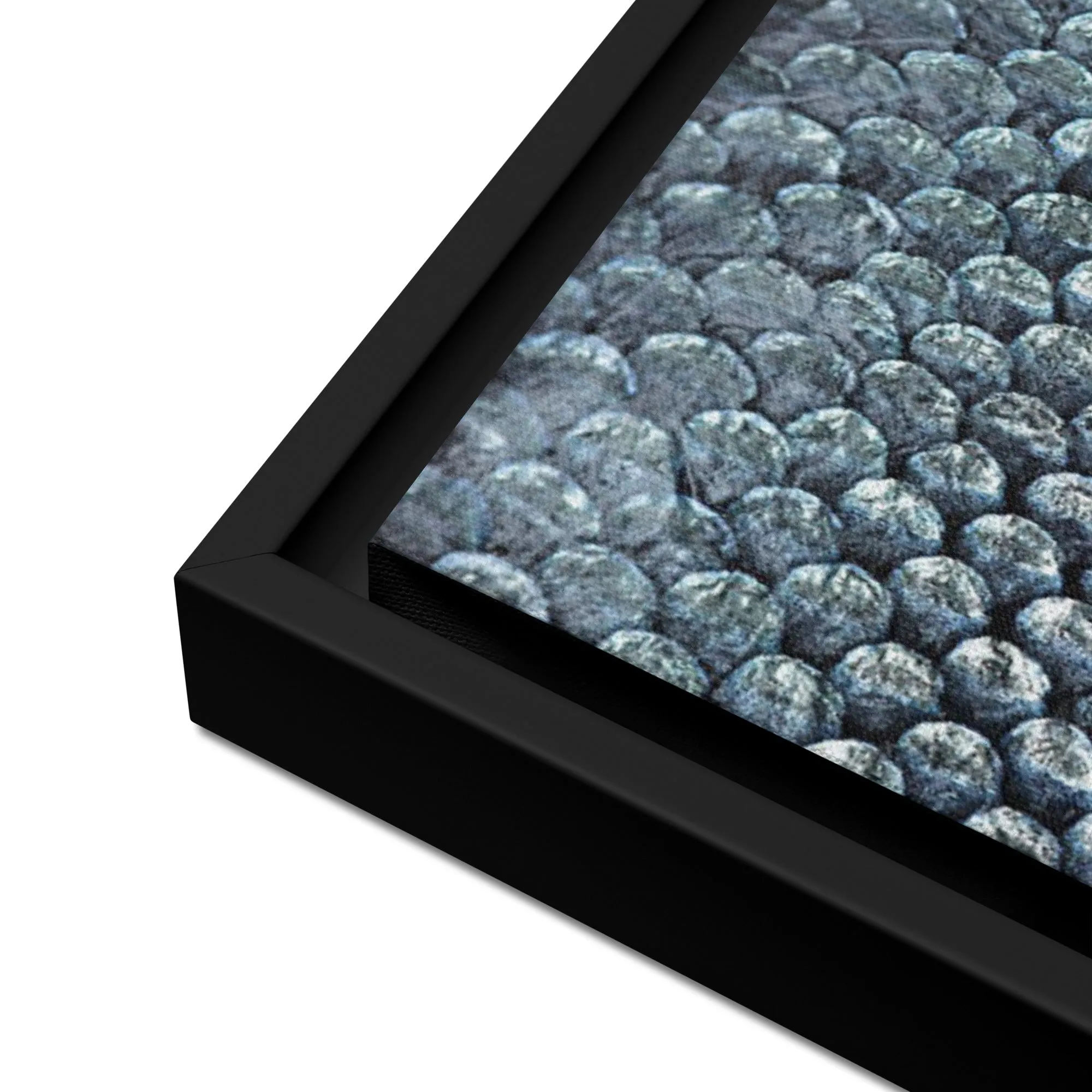 Metallic Scales Framed Canvas Print