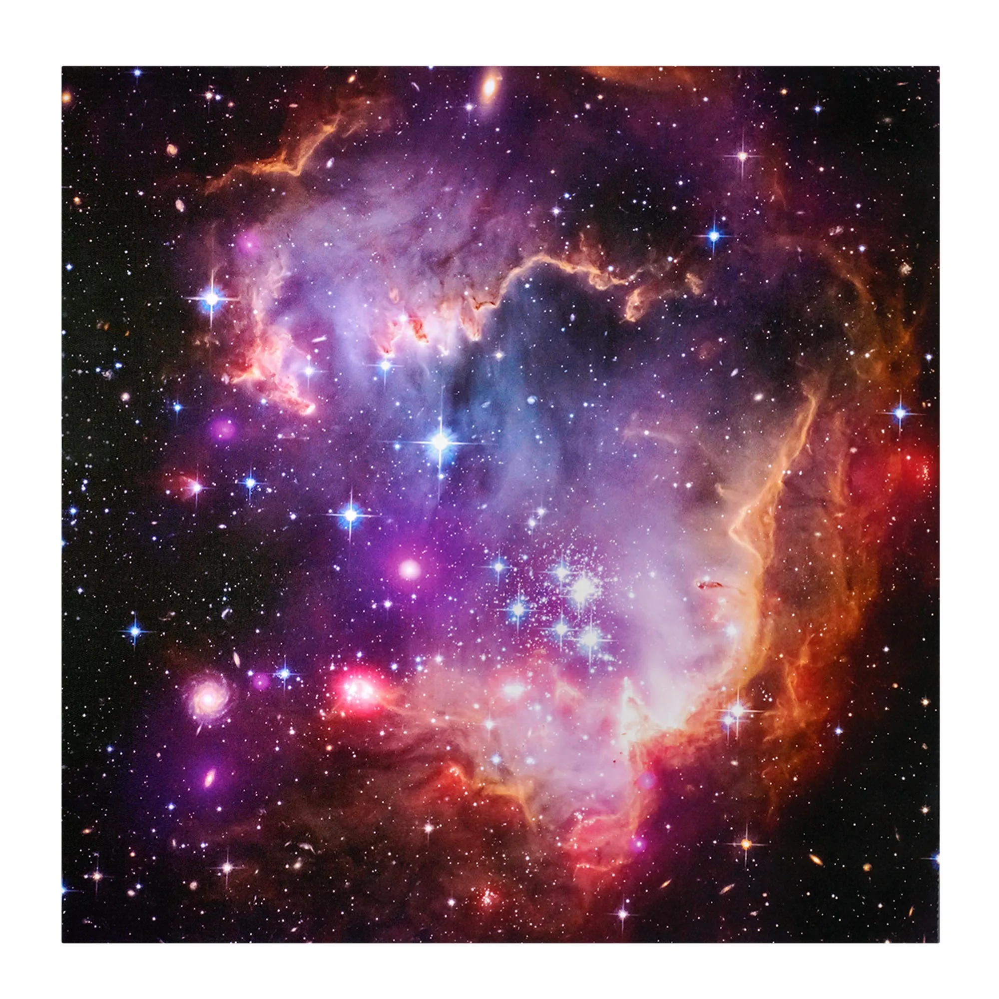 NASA Magellanic Cloud Glossy Lacquer Canvas Wall Art Print - 30" x 30"