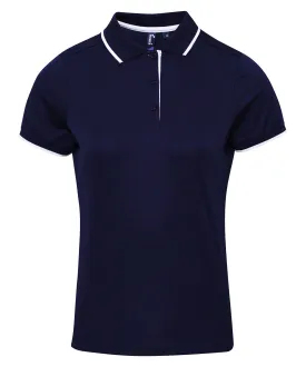 Navy/White - Women's contrast Coolchecker® polo