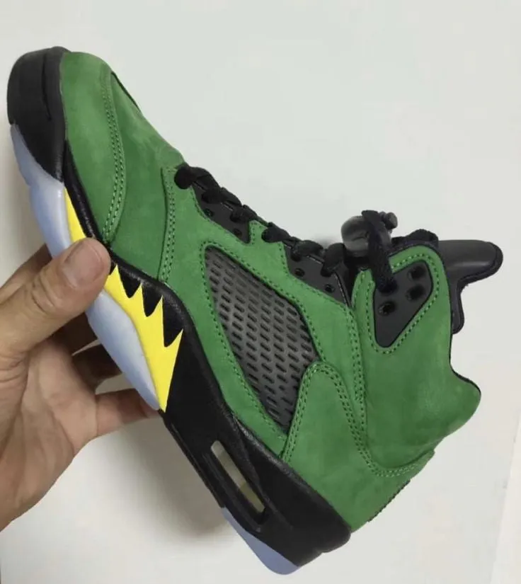 Nike Air Jordan 5 Oregon Ducks Retro Apple Green