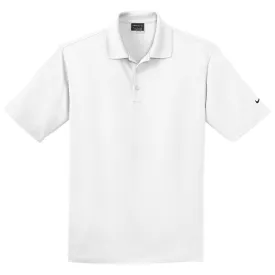 Nike Men's White Dri-FIT Micro Pique Polo