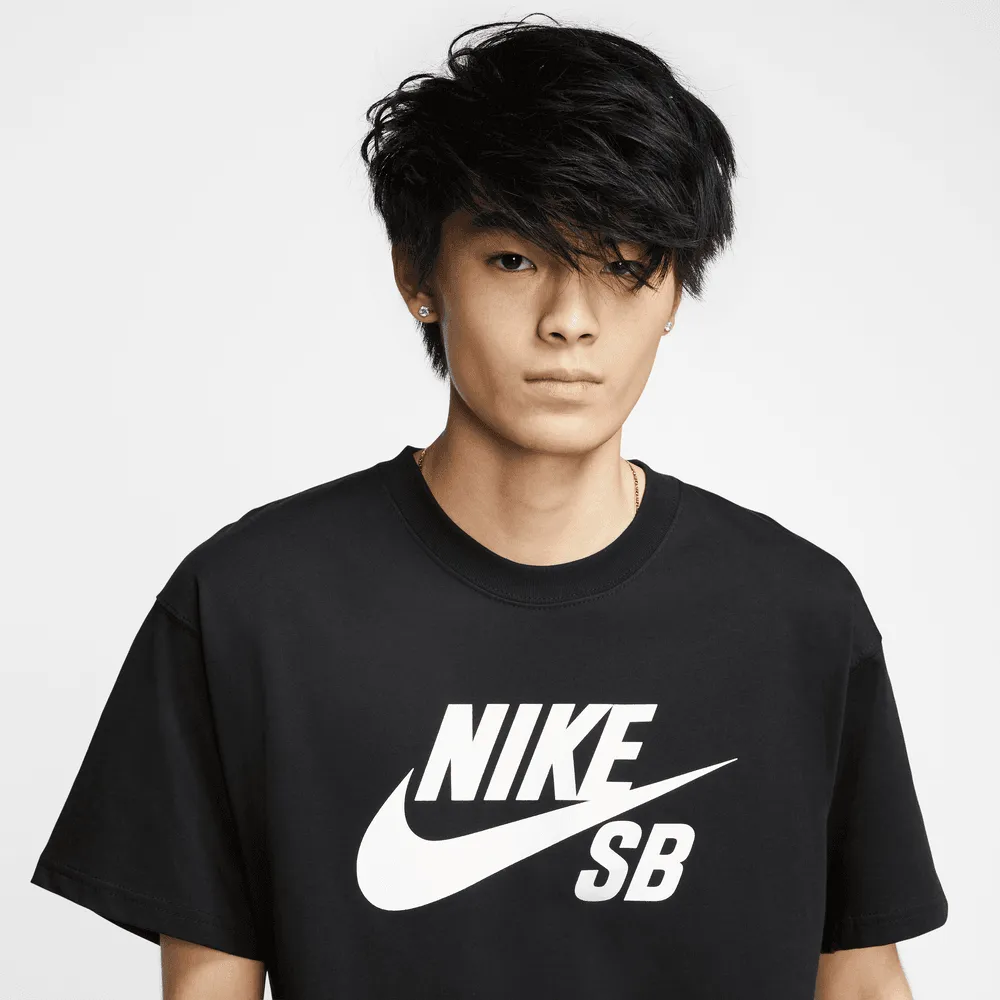 Nike SB Men's Logo Skate T-Shirt HBR Black White