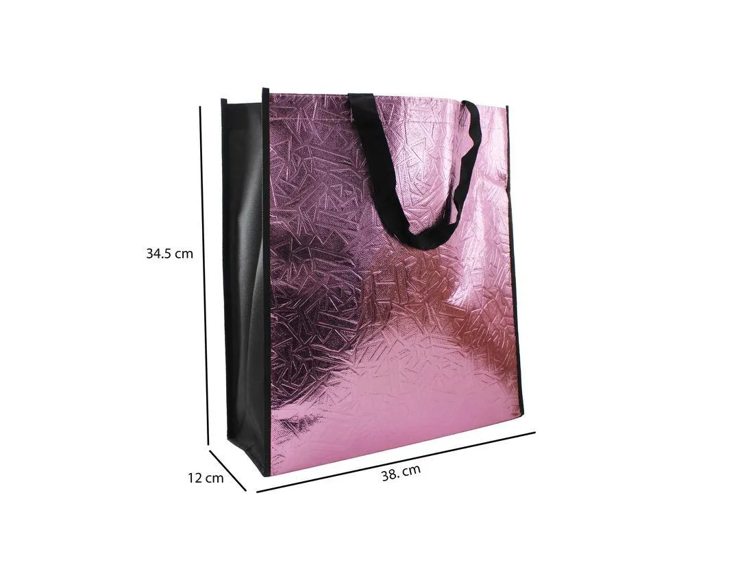 Non-Woven Fabric Tote Bag for Stylish Convenience - 34.5 x 12 x 38cm, Pink