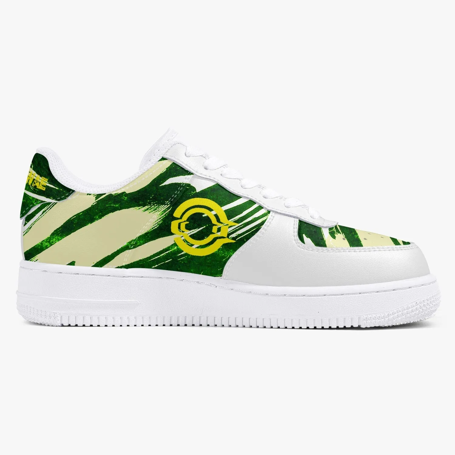 OOTAMAWAE Original Brand  Low-Top Leather Sports Sneakers AIR Green Yellow Cloud