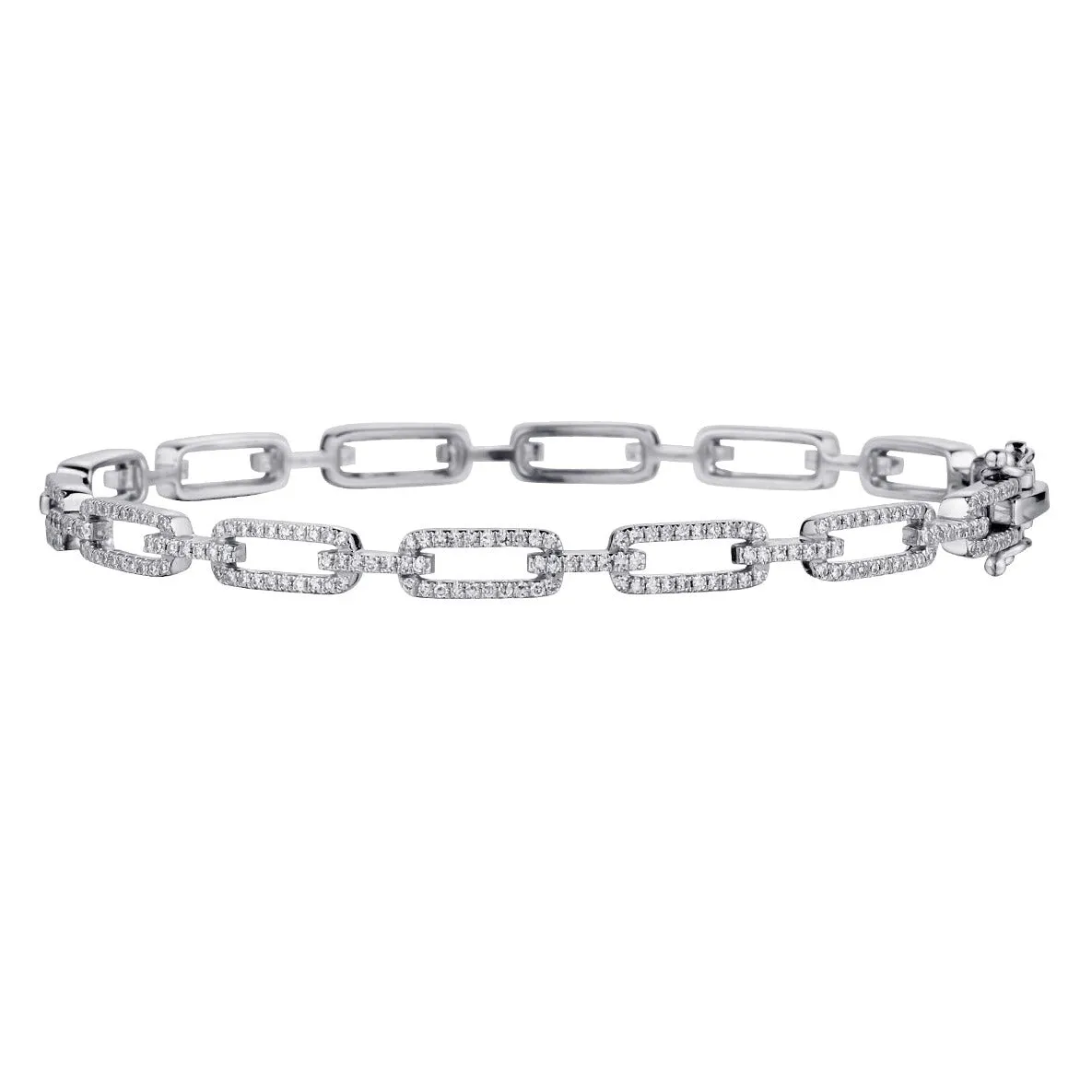 OPEN RECTANGULAR DIAMOND BANGLE