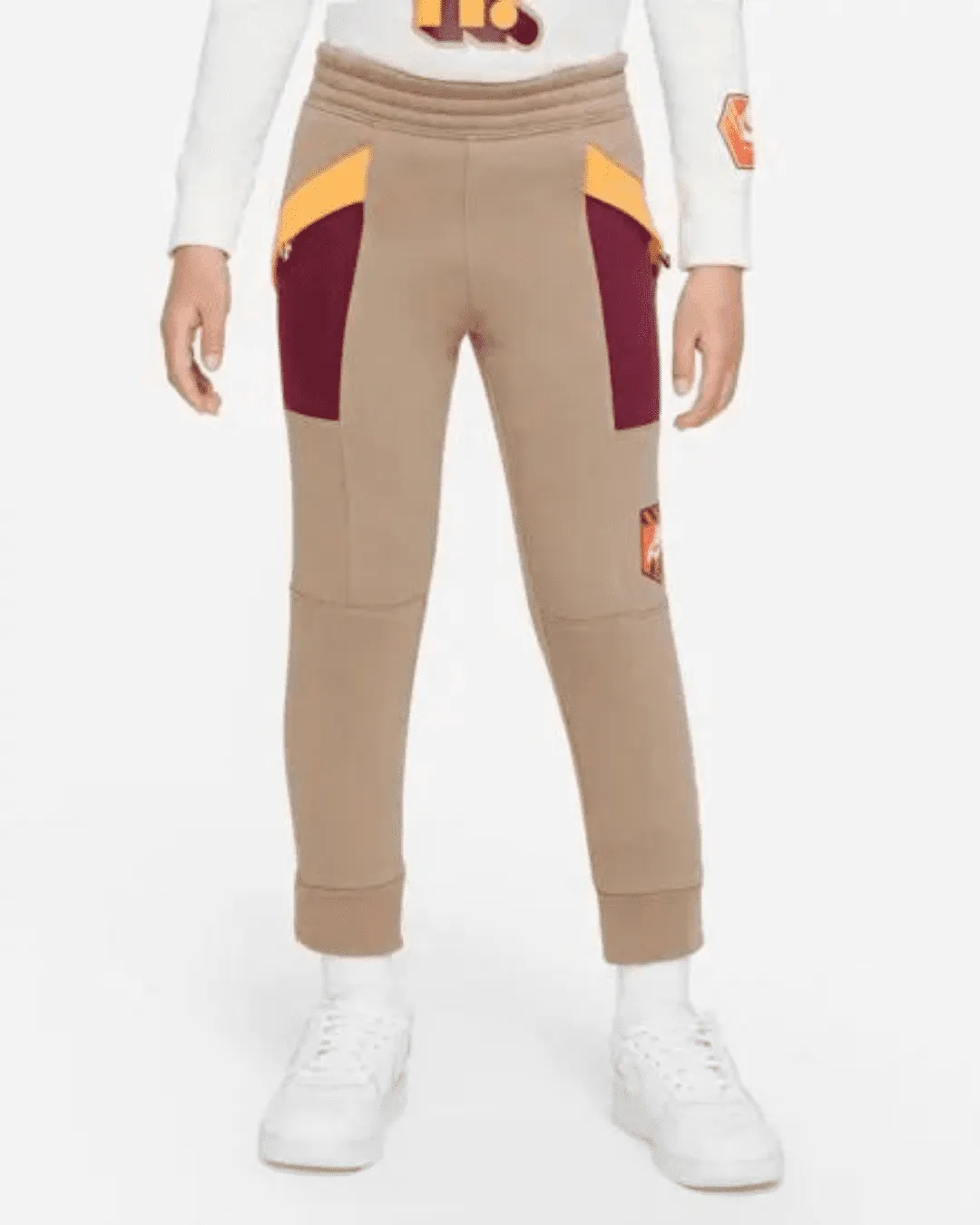 Pantalon Nike Great Outdoors FLC Enfant- Marron/Rouge