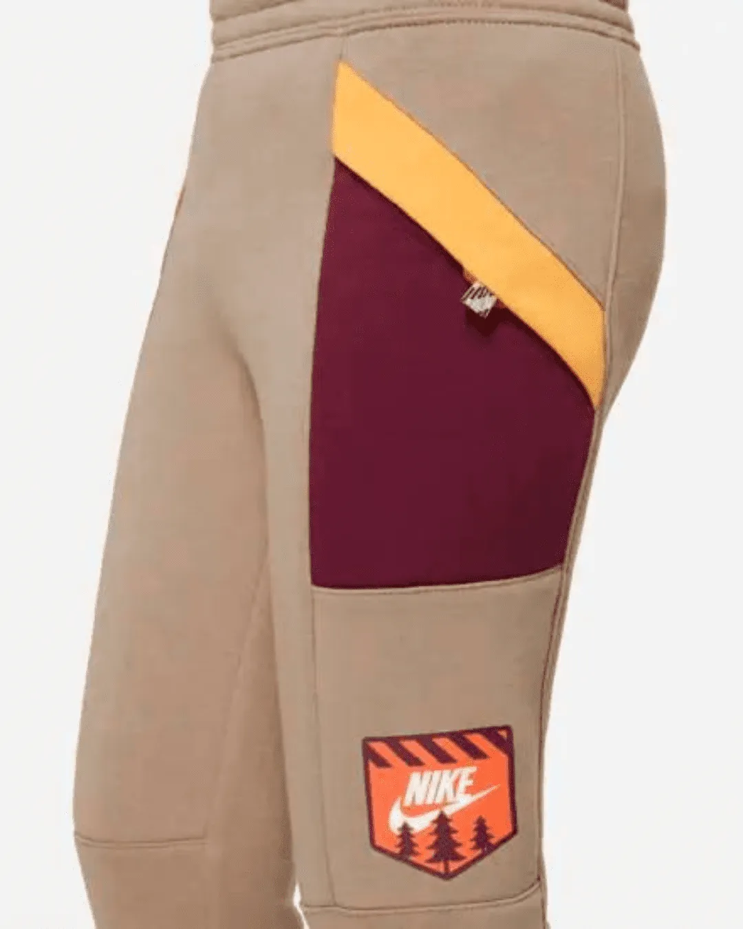 Pantalon Nike Great Outdoors FLC Enfant- Marron/Rouge