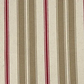 Red & Khaki Umbrella Vertical Stripe Canvas | SKU 7734 #U138