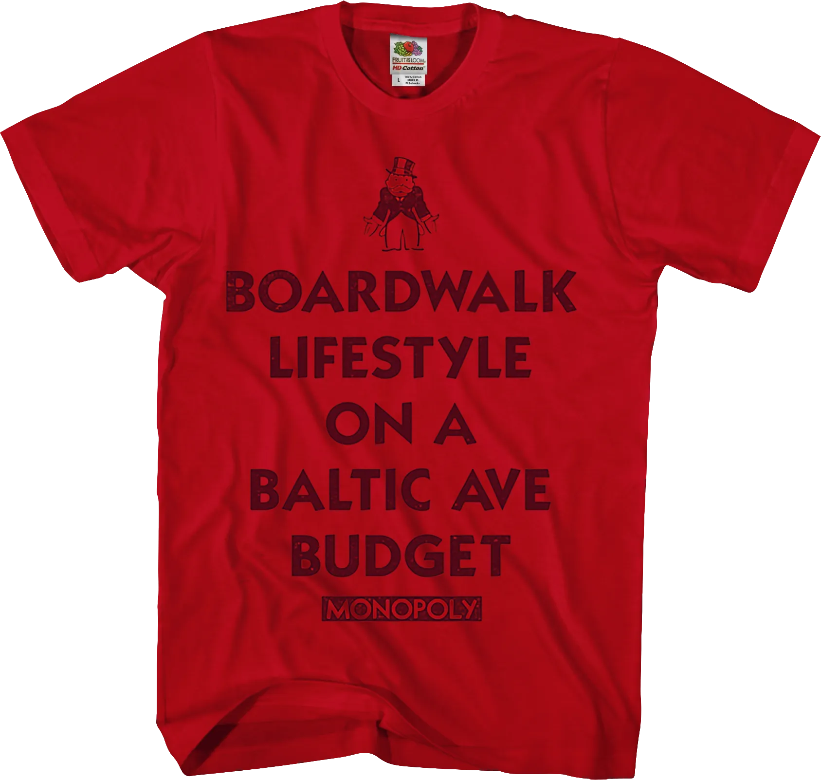 Red Boardwalk Lifestyle Monopoly T-Shirt