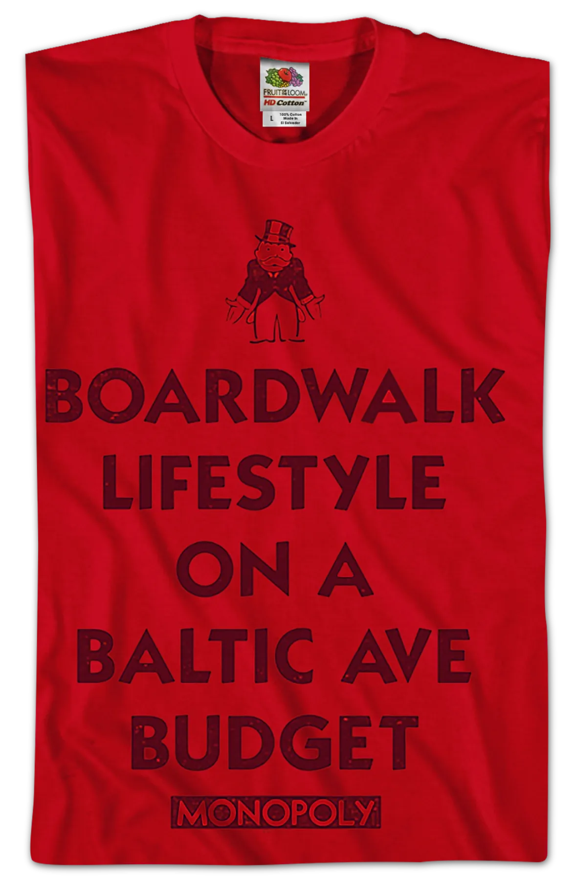 Red Boardwalk Lifestyle Monopoly T-Shirt