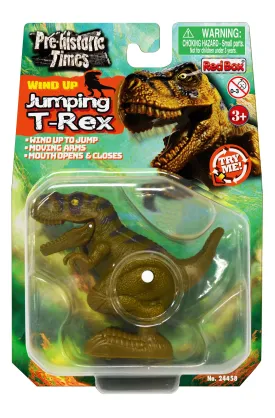 Redbox Pre-Historic Times Wind Up Jumping T-Rex Assorted Styles