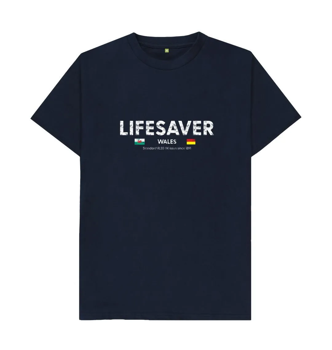 RLSS UK | Lifesaver Wales Men's T-shirt | Short Sleeve Organic Cotton T-shirt