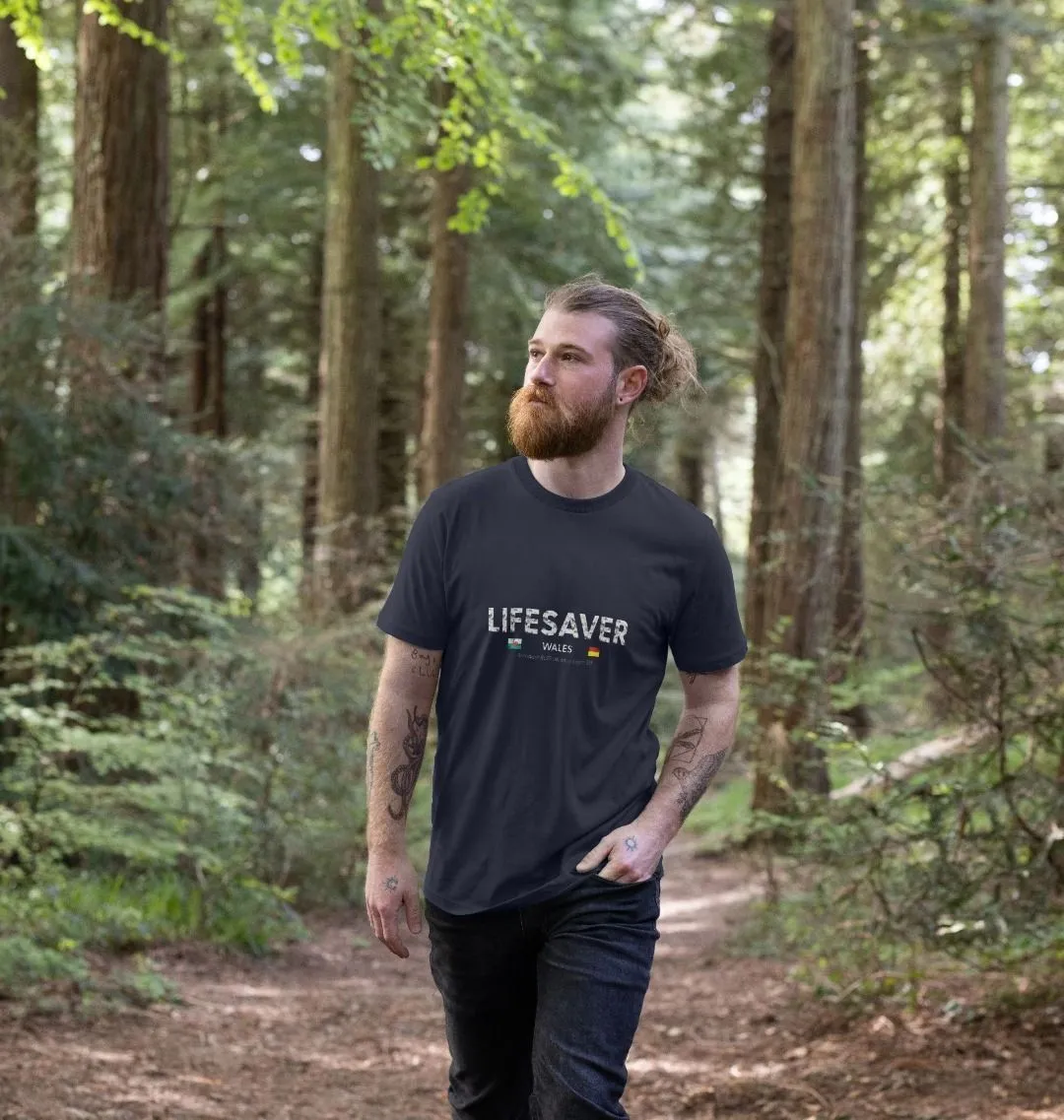 RLSS UK | Lifesaver Wales Men's T-shirt | Short Sleeve Organic Cotton T-shirt