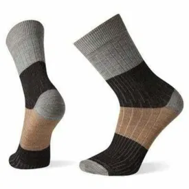 SMARTWOOL RIB COLORBLOCK CREW SOCK LUNAR GREY