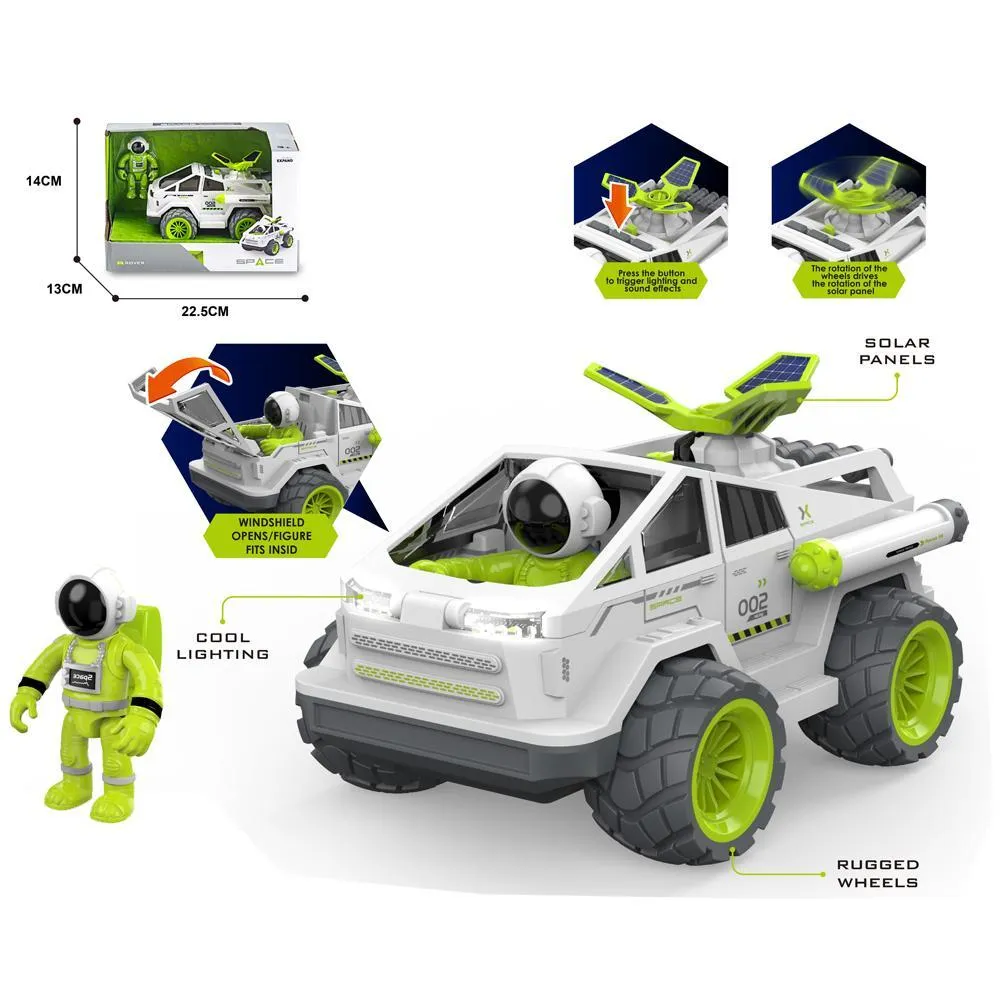 Space Explorer Rover - Cool Lighting, Solar Panels, Rugged Wheels - ABS Material Lighting and Sound