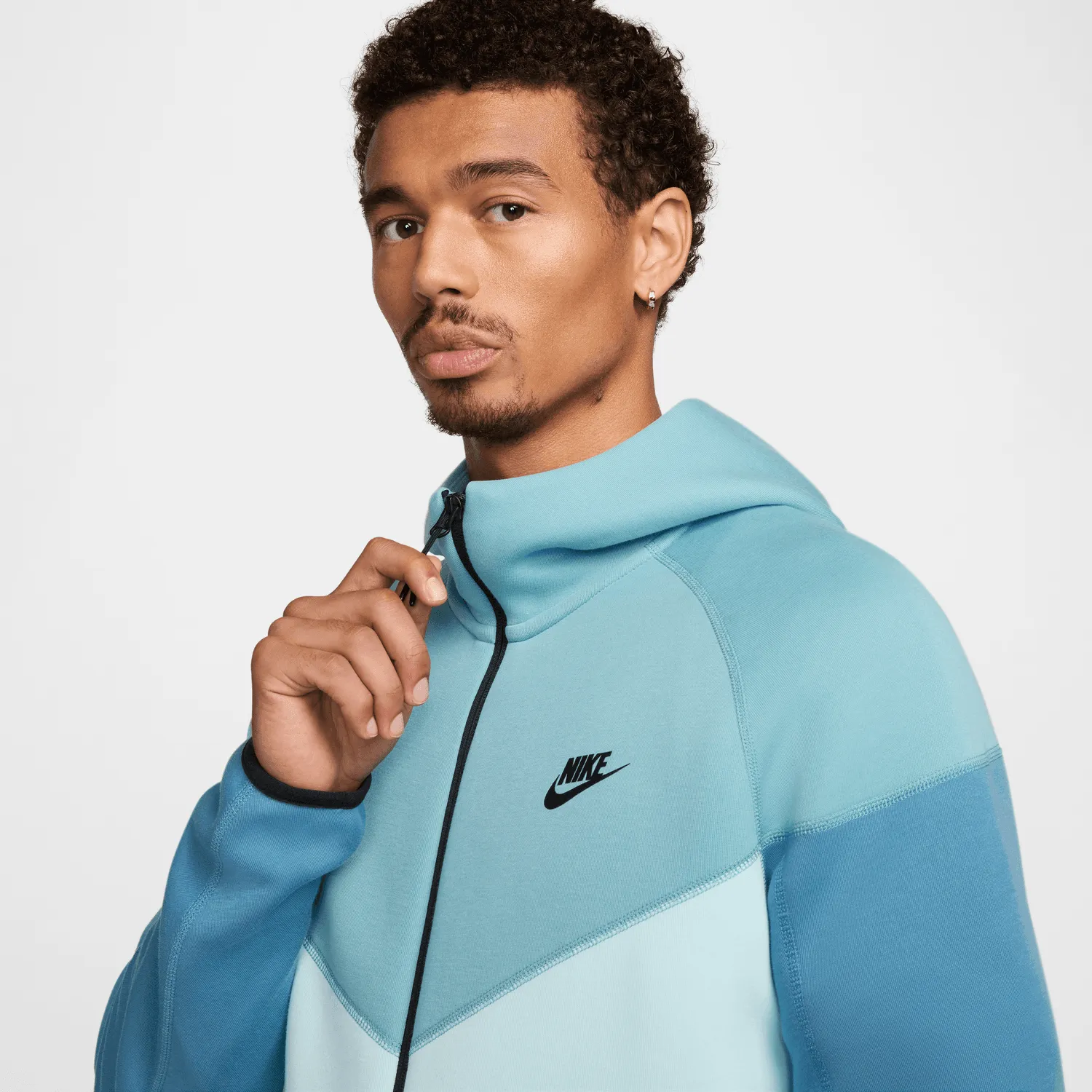 Sweat Nike Tech Fleece Windrunner - Bleu