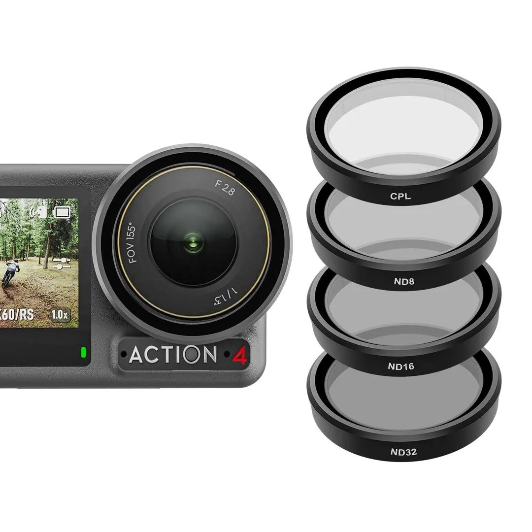 TELESIN CPL ND8 ND16 ND32 Filter Set For DJI Osmo Action 3 and 4, 23010403