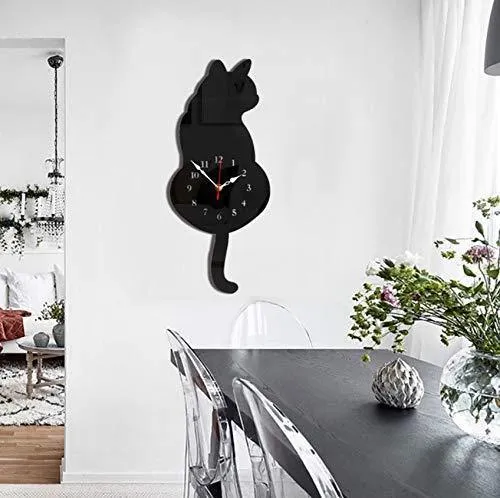 Wall Clock Acrylic Modern Cute Cat