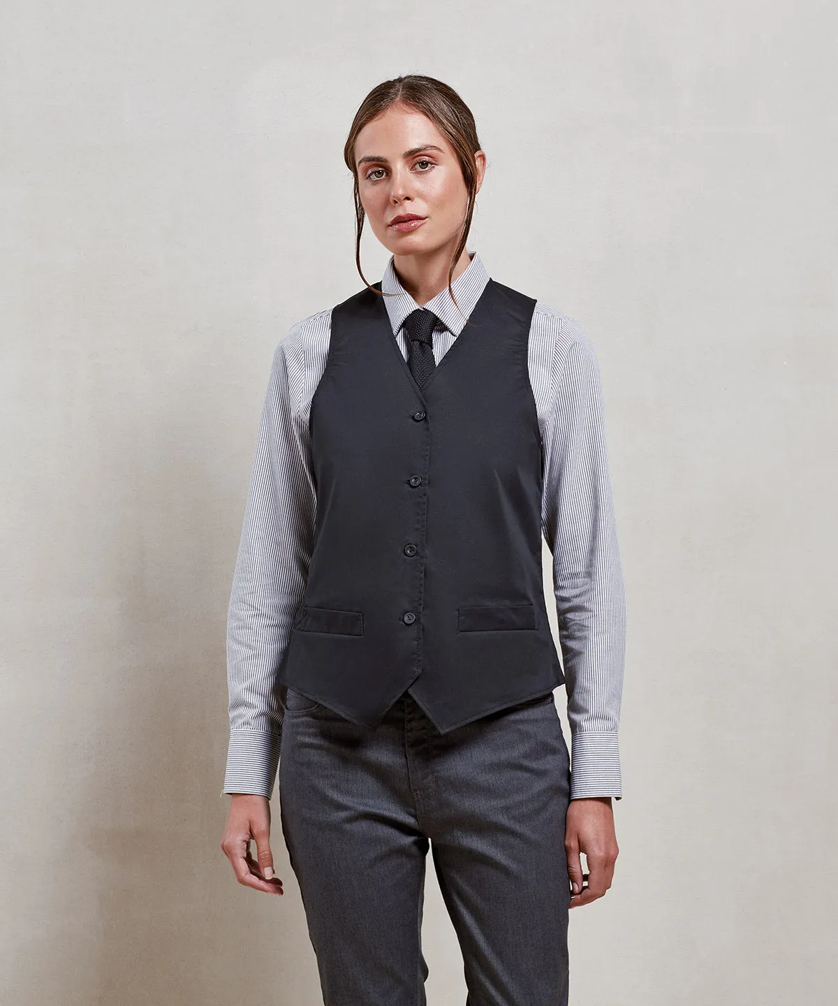 Womens hospitality waistcoat | Black