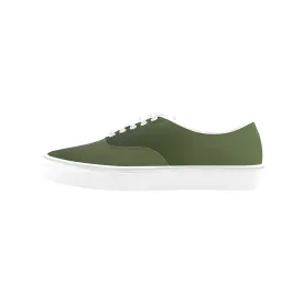 Women's Olive Gradient Print Low Top Canvas Shoes